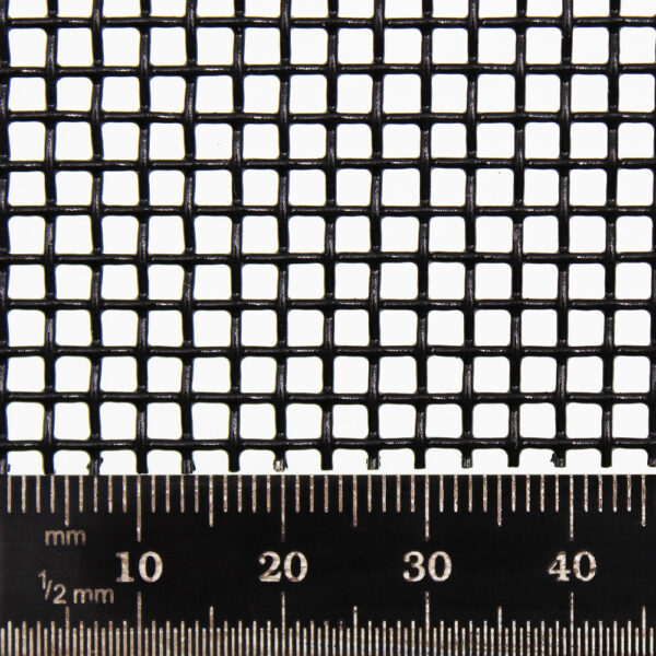 Heavy Duty Black Epoxy Coated Steel Woven Wire Mesh | 2.5mm Hole