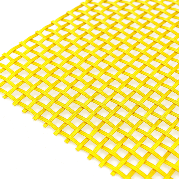 Brass Coloured Anodized Aluminium Lattice Metallic Mesh Wire | 5mm Square Hole