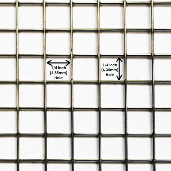 Stainless Steel Welded Metallic Mesh | 1/4" Hole x 0.7mm Wire - Image 7